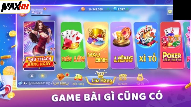 Game Bài Max88 – Thiên Đường Giải Trí Casino Đỉnh Cao 2 Trò chơi casino hàng đầu tại Max88